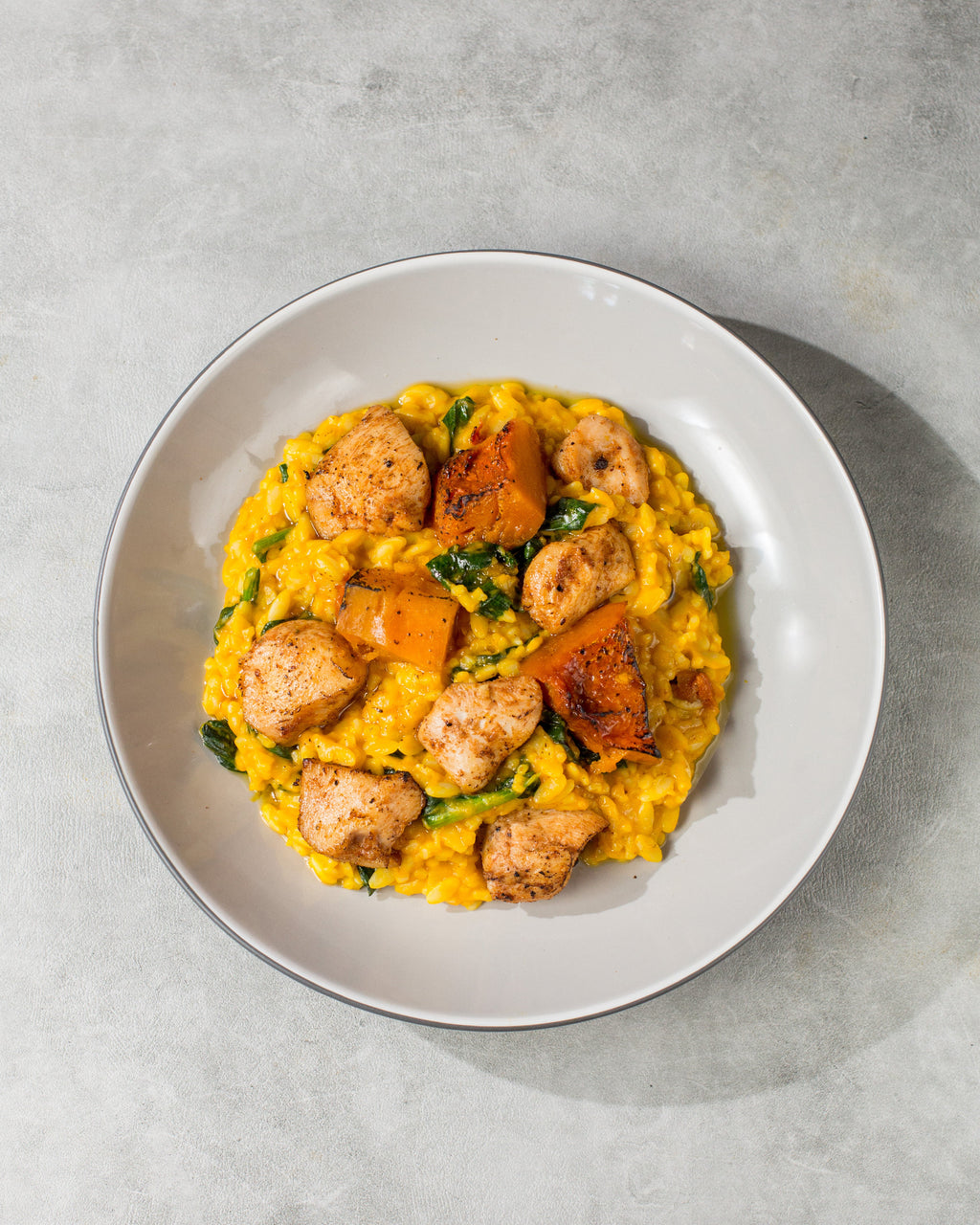 PUMPKIN ORZO WITH CHICKEN & SPINACH — 41G PROTEIN